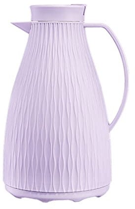 Glass Lined Thermal Coffee Carafe 53oz With Screw Lid And Handle, Double Walled Large Insulated Vacuum Flask, 24 Hour Heat Retention, 1.5 Liter Tea, Water, And Coffee, Blue/Purple ( Color : Purple )