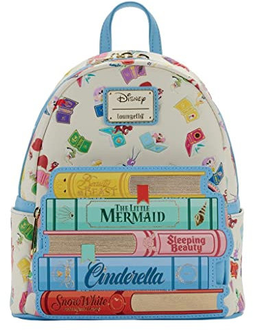 Loungefly Disney Princess Books Classics Womens Double Strap Shoulder Bag Purse, Mehrfarbig, Einheitsgröße