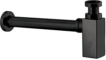 Noir Bottle Trap Square | Bottle Trap | Matt Black | for Wall Mounted Basin