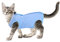 cobee Professioneller Genesungsanzug für Katzen bei Bauchwunden oder Hautkrankheiten, Kätzchen, Chirurgie, Genesungsanzug, E-Halsband-Alternative für Katzen und Hunde, nach Operationen(Größe M, blau)