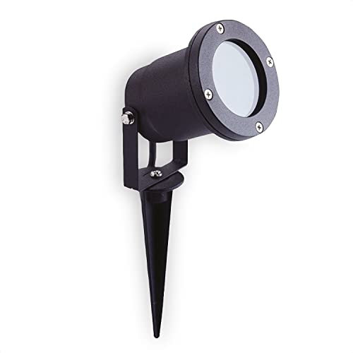 INNOVATE LED Strahler Außen 1 Stück [LED Strahler exkl. GU10 Leuchtmittel] IP 65 Spotlight inkl. Erdspieß Stromkabel Außenbereich I Gartenbeleuchtung mit Strom Gartendeko wasserdicht I Outdoor Lampe