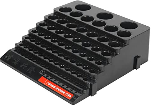 sunwes Caja de almacenamiento de brocas, fresadora, ahorro de espacio, soporte de acabado de taladros, caja organizadora para uso doméstico DIY carpintería