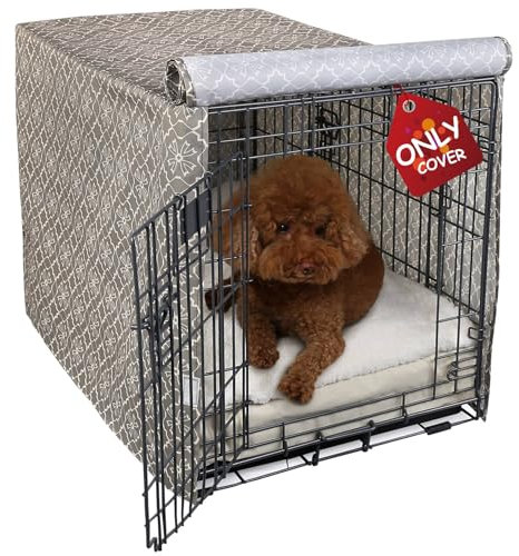 Explore Land Housse de Cage à Motif pour Chien de 61 cm, Housse de Niche en Polyester Robuste pour intérieur et Animal de Compagnie, Ajustement Universel pour Cage en métal Standard à 1, 2, 3 Portes