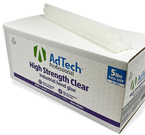 AdTech Professionelle, hochfeste Heißklebestifte für hohe Temperaturen, 25,4 cm, transparent
