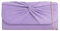 Suede Pleated Style Bridal Prom Wedding Evening Clutch Party Purse Hand Bag (Lilac)