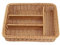 YARNOW Panier De Rangement Imitation Osier à 4 Compartiments Pour Couverts Organisateur De Cuisine Pour Cuillères Fourchettes Et Couteaux Accessoire De Rangement Pratique En Couleur