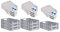 PROREGAL SuperSparSet 8x Eurobox NextGen Economy mit Scharnierdeckel & blauen Verschlüssen | Griffe offen | HxBxT 12x40x60cm | 23 Liter | Eurobehälter Transportbox Transportbehälter Stapelbehälter