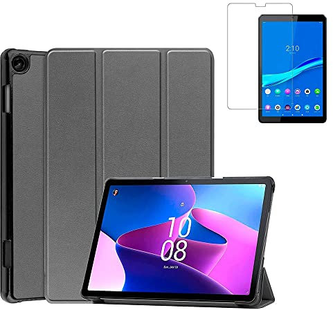TODOBARATO 24HORAS Funda para Lenovo Tab M10 (3ra generación) 10.1 TB328FU, TB328XU Negra + Protector Cristal Templado