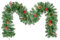 Tannengirlande Aussen Innen, Uten Künstlicher Weihnachtsgirlande 180cm Tannenzapfen und rote Beeren Weihnachtsdeko für Haustür, Treppe, Kamin