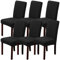 LANSHENG Stuhlhussen 6er Set, Stretch Stuhlhussen Schwingstühle, Abnehmbarer Waschbarer Stuhlbezug für Esszimmer, Küche, Hotel (6er Set, Schwarz)