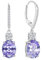FJ Ohrringe Hängend Oval 925 Sterling Silber Alexandrit Ohrringe Juni Geburtsstein Schmuck Geschenke für Damen Frauen Mutter Freundin Mama
