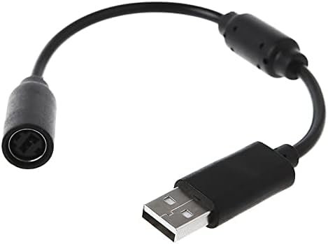 1Pc Black USB Breakaway PC Extension Cable Cord Converter Adapter for Xbox 360 Wired Controller Gamepad, Accessories