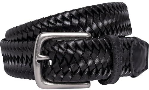 Hackett London Herren Tubulr CRD Plait BLT Gürtel, Schwarz (Black), L