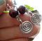 ⊹⊱ ✿★ DUNKELROTES HOLZ MIT ROBUSTER SPIRALE - OHRRINGE NATUR HOLZ ★✿ ⊰⊹ EINMALIGE OHRRINGE an kleinen selbstgebogenen Haken