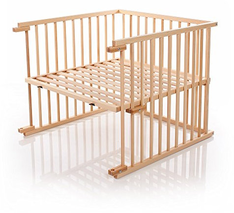 babybay Kinderbett-Umbausatz passend für Modell Boxspring Comfort Plus, Natur lackiert