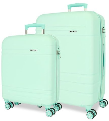 Movom Galaxy Kofferset, blau, 55/68 cm, ABS, seitlicher Kombinationsverschluss, 111 l, 6,56 kg, 4 Doppelräder, Gepäck, Hand, Azulon, 40 x 55 x 20 cm, 48 x 68 x 27 cm, Set mit 2 Koffern