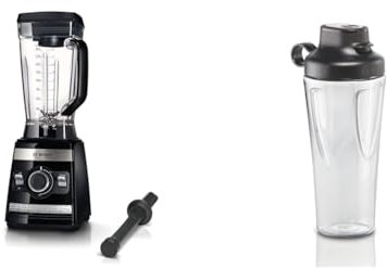 Bosch Standmixer VitaBoost MMBH6P6BDE, 6-Klingen-Edelstahlmesser & ToGo-Flasche MMZBT01B, Smoothie-ToGo-Flasche 0,6 L