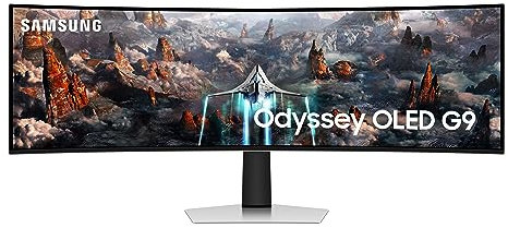 Samsung Ecran PC Odyssey OLED G9 49’’ 240Hz , 0.03ms,OLED Incurvée 1800R,Dual QHD AMD FreeSync Premium Pro,Compatible G-Sync, Core Lightning +,USB C,HDMI (Reconditionné)