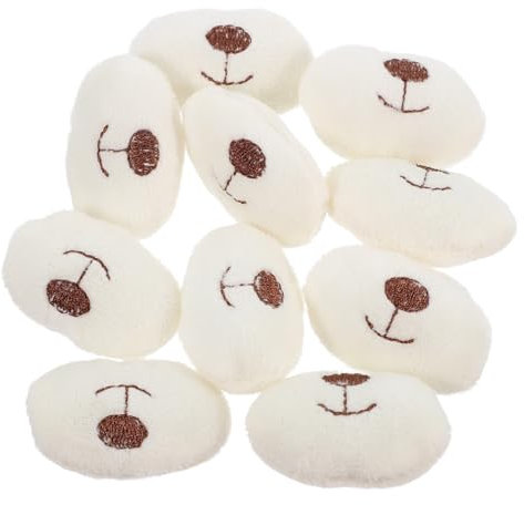 Lurrose 10 Stück Bärennasen Zubehör DIY Puppenmund Häkelspielzeug Mund Puppenherstellungszubehör Puppennase Basteln Häkelnase Amigurumi Häkelspielzeug Basteln Dreiecksnase