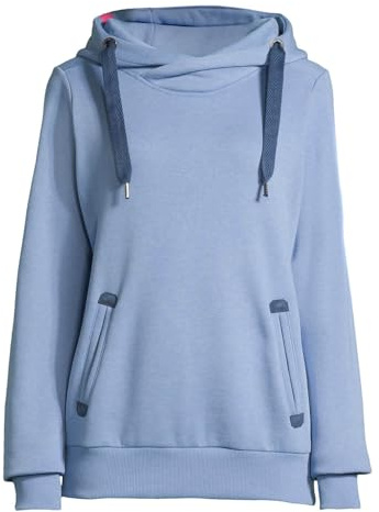 Salzhaut Damen Hoodie Pullover Sünn unifarben - Kapuzenpullover Pulli Sweater mit Kapuze in Sky Größe S