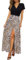 Newshows Womens Summer Dress Casual Vacation Short Sleeve V Neck Boho Beach Long Maxi Dresses Black Leopard Print,L
