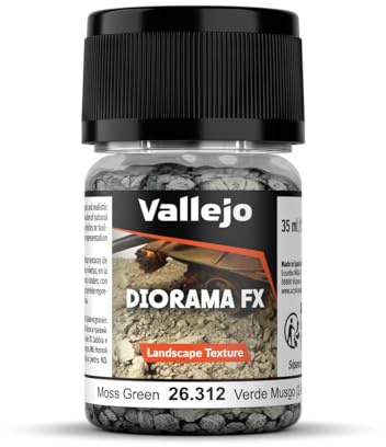 Vallejo AV Diorama FX 35 ml, Landschaftsstrukturen, Moosgrün, 2–5 mm