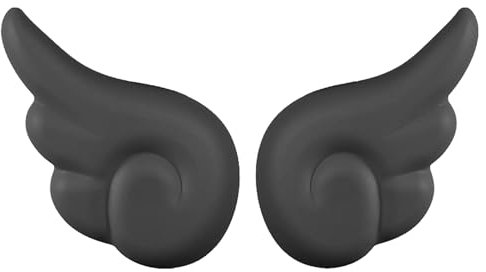 Flaconi Motorradhelm Deko, Motorradhelm Decoration, Helm-Dekorationszubehör, Engel-Dekoration,Dekoration für Motorradhelme,Geeignet für Motorrad,Bergsteigerhelme Verwendet Werden (Schwarz)