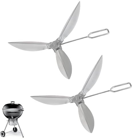 Grill Cleaning Brush and Scraper, 2pcs 18-1/2One-Touch Cleaning System Kit BBQ Grill Brush Stainless Steel Grill Ash Catcher Replacement Parts for Weber Kettle Grills