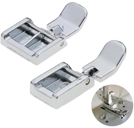 MOLZINY 2 Pièces Pieds de Machine à Coudre Pied de Biche Multifonctionnel Pied à Fermeture éclair à Clipser Compatible Tous Les modèles à Tige Basse Snap-on Pied de biche pour Singer Brother Babylock