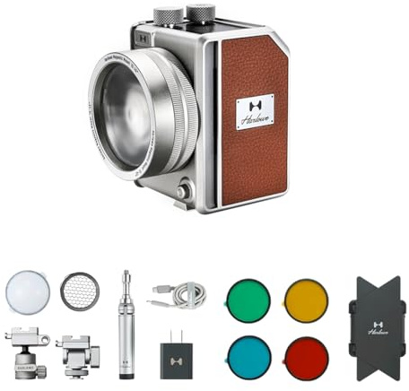 Harlowe Mini II Photography Lighting Creator Kit 20W - Portable Bi-Color LED Camera Light 2700K-6500K - Magnetic Mount System, Adjustable Beam, V-Mount Compatible, Desktop Tripod Included