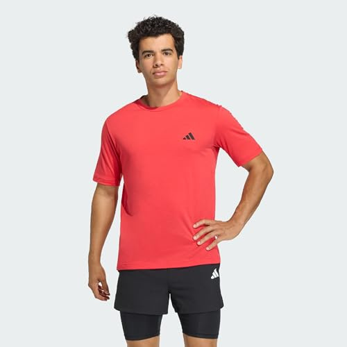 adidas Men's Workout Essentials FEELREADY T-Shirt, Pure Ruby, XL