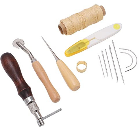 Sturdy Leather Sewing Kit, Repair Coats, Tents, Mattresses, Ideal Enthusiasts and Hobbyists with Protective Accessories, for Custom Leather Crafts and Designers