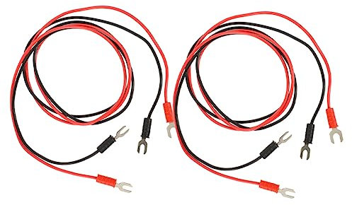 Abaodam 4pcs Phonograph Turntable Ground Wire Test Leads U-shaped Double-ended Insulated Copper Wire Pvc Cable for Circuit and Electricity Teaching