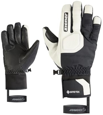 Ziener Herren GINOS-Z Ski-Handschuhe/Wintersport | Gore-Tex, Primaloft, Black.White, 8,5