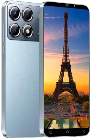 CatCalls X6Pro Mobile Phone, 5.0 IPS Display, 16GB Expandable to 128GB, Dual SIM Free Unlocked, Dual Camera, WIFI/Bluetooth/Face ID Cheap Phone (Blue)