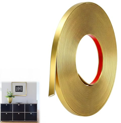 7M x 1cm Self Adhesive Gold Trim Waterproof Wall Trim Self Adhesive