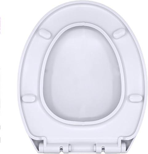 O-förmiger WC-Sitz – einfach zu installieren, Anti-Gelb, verbreitert, gebogen, bequemer Toilettendeckel für Badezimmer