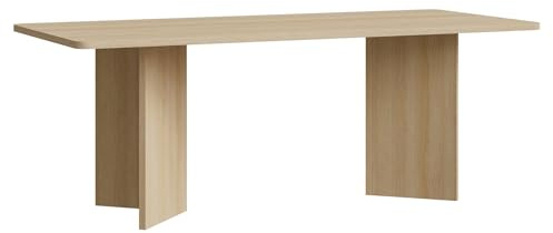 Selsey Esstisch 204×90 cm – Moderner Esszimmertisch in Eiche, Japandi & Minimalistisches Design, Große Tischplatte, Robuste Laminatplatte mit ABS-Kanten