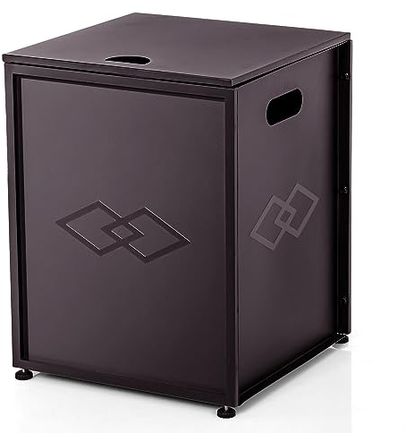 Garvee Table Cache-Bouteille pour bonbonne de Propane 20 LB – Boîte de Rangement extérieurérieure en métal résistante – Poignées latérales Robustes – pour foyers et barbecues – Bronze-Diamond