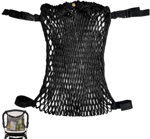 Schwarz wagen Netz Organizer, Netztasche Buggy Aufbewahrung | Praktische Netztasche für Buggy & wagen Aufbewahrung