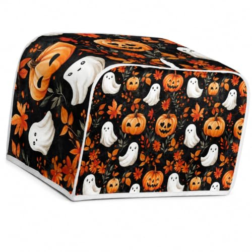 YWJLQH Halloween Toaster Cover, Polyester Fiber Dustproof Appliance Cover for Kitchen Small Appliance Dust Protection, for Storage , S (29*20*19cm)