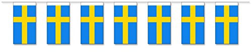 Everflag Papierfahnen-Kette 5m : Schweden