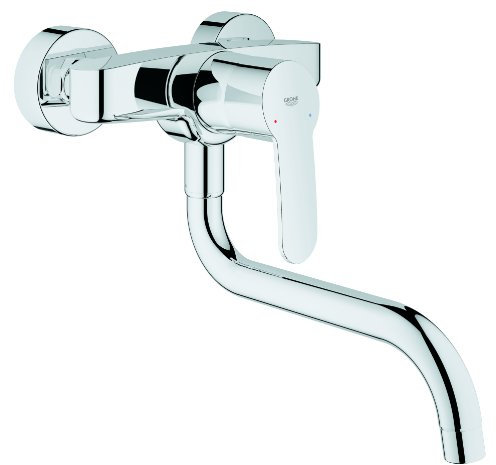 Grohe Eurostyle Cosmopolitan Küchenarmatur, schwenkbarer Auslauf, Schwenkbegrenzung 0Degree /150Degree 33982002 Silber