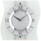 AMS Wanduhr 5909 Funk silberlackierte Holzrückwand satiniertes Mineralglas