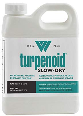 Weber Turpenoid Slow-Dry Oil Painting Additive, 16 fl. oz./473ml Bottle, Clear, 1 Each (1636)