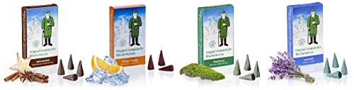 Crottendorfer 4er Set4 - Adventsduft, Winter-Orange, Waldmoos, Lavendel