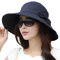 SIGGI Faltbarer Sonnenhut Sommerhut UPF 50 + Sonnenhut Shade Damen Breite Krempe, 69038_Schwarzblau, L