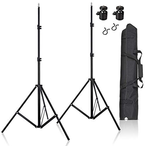 Selens 200cm Lichtstativ Light Stand Kit 2 Stück für HTC Vive VR Spiel Fotografie Produkt, Einstellbar Aluminiumlegierung Licht Stative mit 1/4 Kugelkopf, Kabelbaumclips Vive Zubehör, Tragetasche