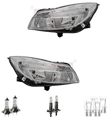 EISENFELS Bundle Set 70774619 Scheinwerfer rechts & links + Leuchtmittel H1 Classic + W21/5W Classic + H7 Classic kompatibel mit Insignia A Caravan G09
