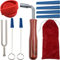 Piano Tuning Kit Professional Wrench Hammer Rubber Mutes Set Including 9pcs Tuning Tools for Piano Tuning with Tuner